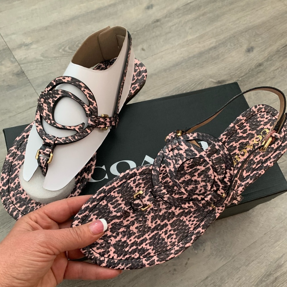 Coach , 6.5 ~Jeri Print Sandals NWT.. all in same box , wrapping . NBW. Fab!!!!